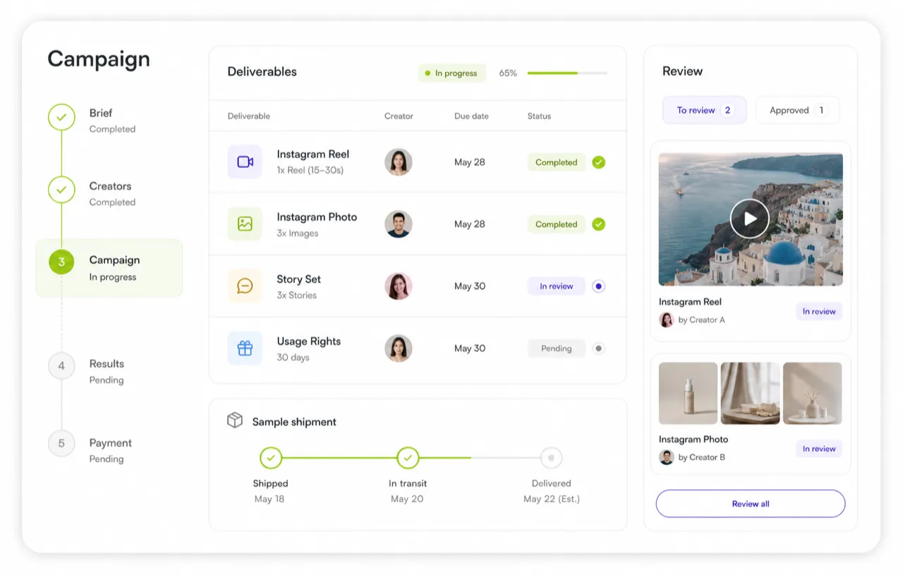 Campaign — product screenshot