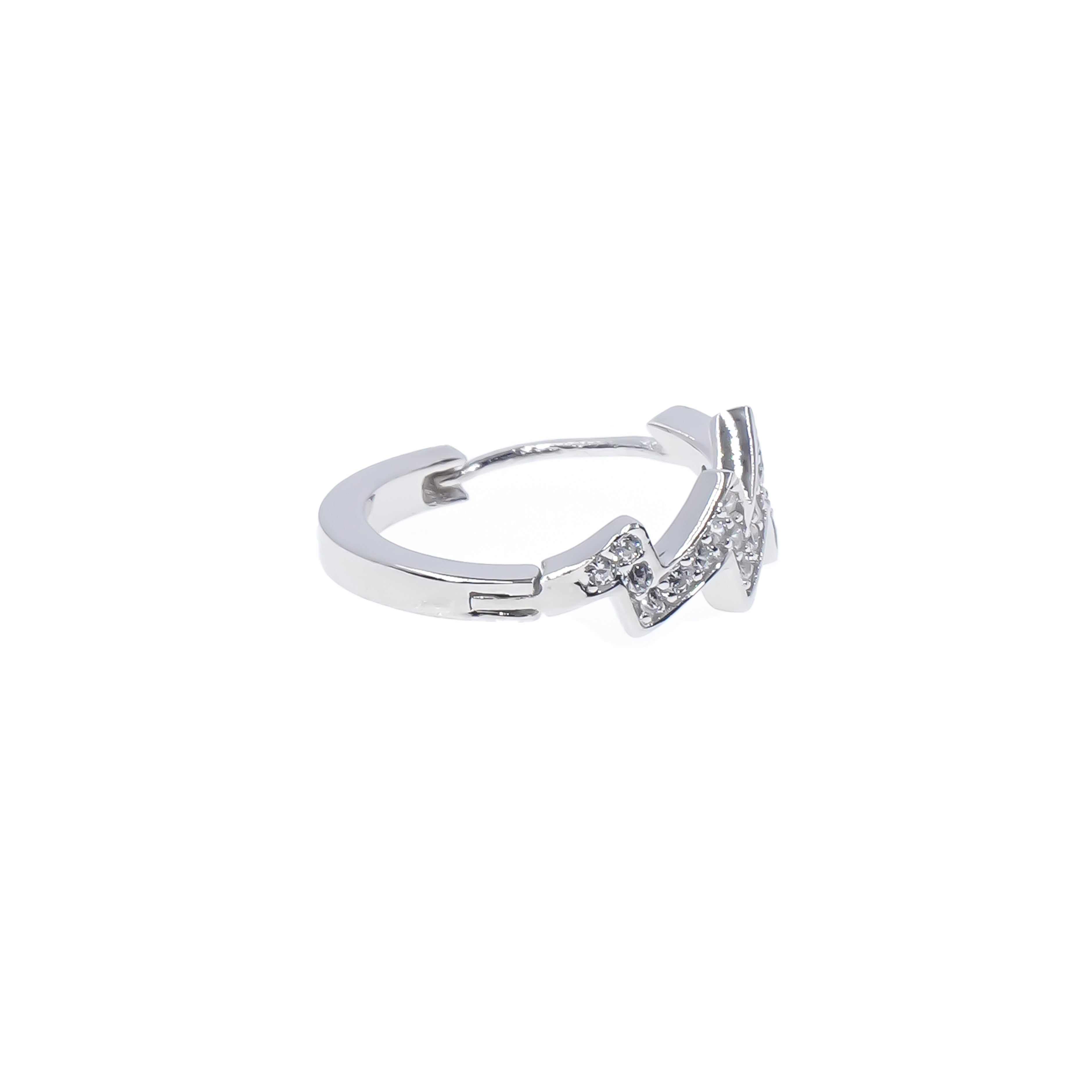 Lighting Bolt Earrings Silver 925